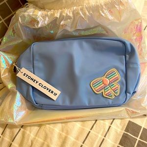 NWT Stoney Clover Lane Classic Large Pouch Customized with Bow